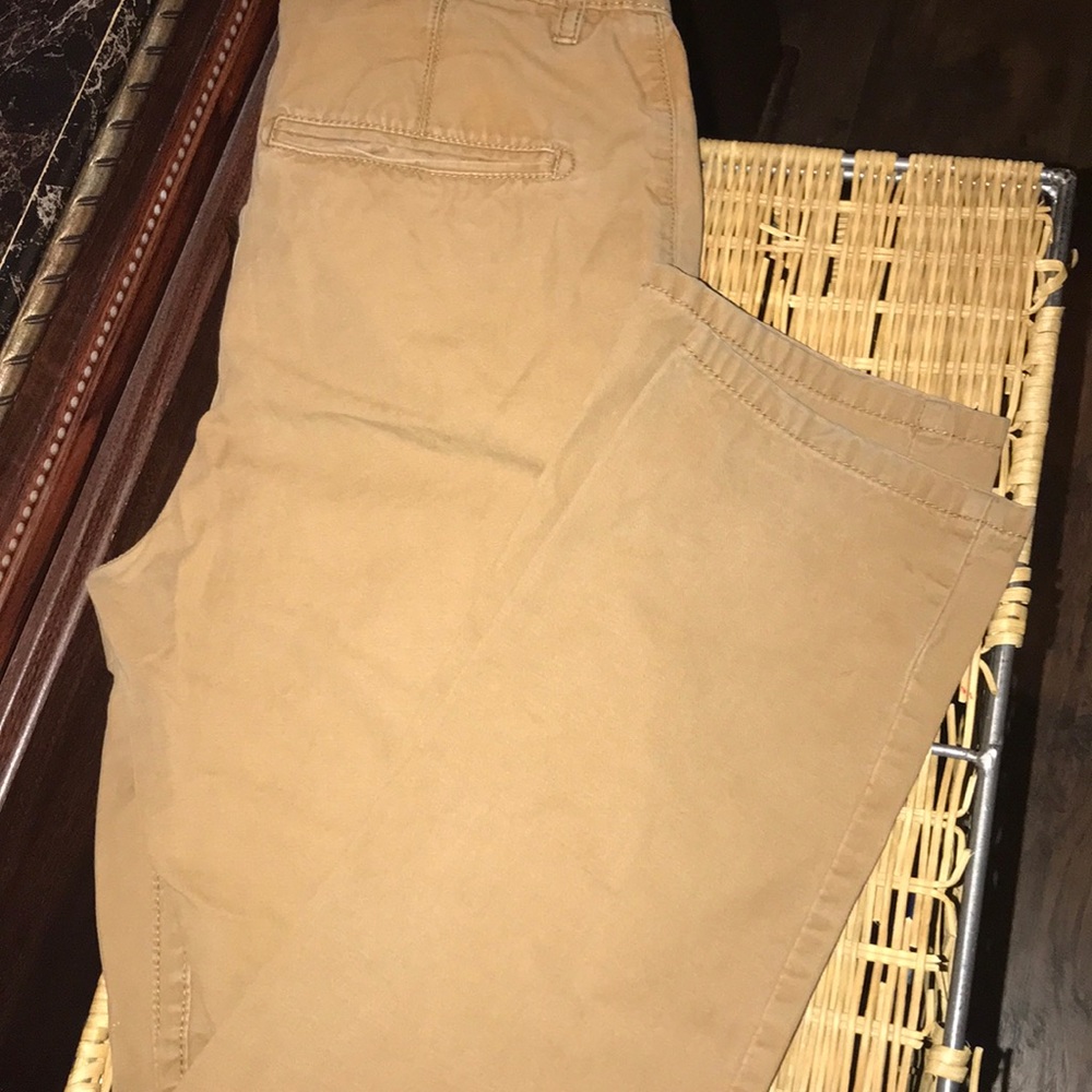 H &M TAN SKINNY CAPRI